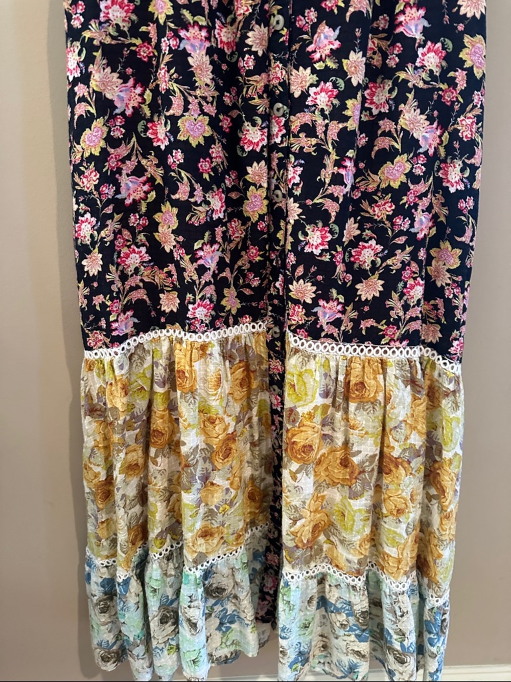 By Anthropologie Ruffled Tiered Boho Romantic
Coquette Patchwork Dress medium - Picture 5 of 9